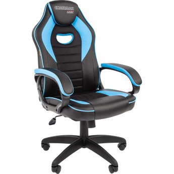 Игровое кресло CHAIRMAN GAME 16 голубой/черный