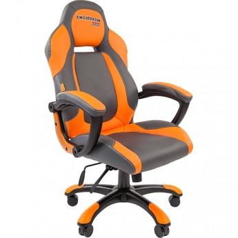 Игровое кресло CHAIRMAN GAME 20 экопремиум серый/оранжевый