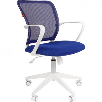 Кресло для оператора CHAIRMAN 698 WHITE синий